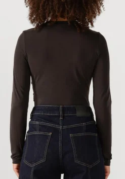 CO'COUTURE top camilla drape longsleeve blouse antraciet Outlet