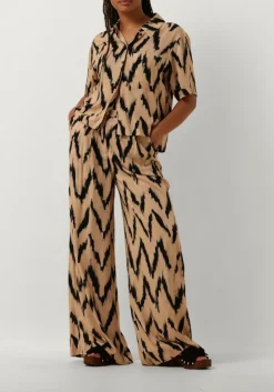 AAIKO wijde broek frederique ikat vis 528 beige New