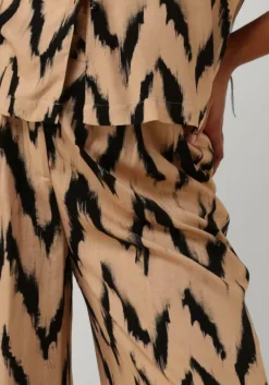 AAIKO wijde broek frederique ikat vis 528 beige New