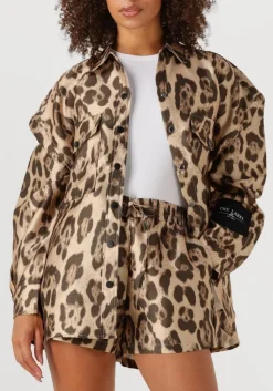 ALIX THE LABEL blouses ladies woven jaquar oversized blouse beige Hot