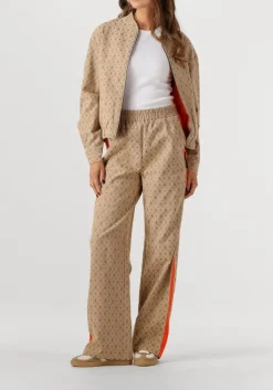 ALIX THE LABEL wijde broek ladies woven logo pants beige Online