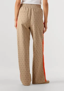 ALIX THE LABEL wijde broek ladies woven logo pants beige Online