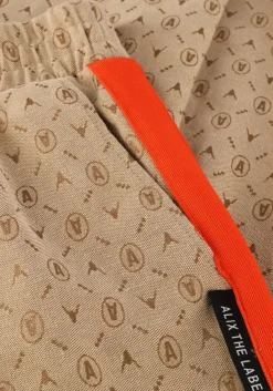 ALIX THE LABEL wijde broek ladies woven logo pants beige Online