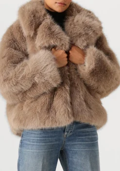 ALTER EGO faux fur jas novi beige