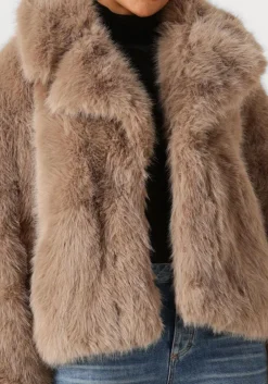 ALTER EGO faux fur jas novi beige