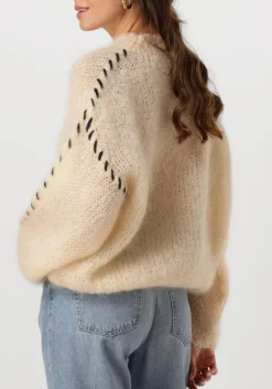 AMERICAN DREAMS trui catio mohair stitch pullover beige Outlet