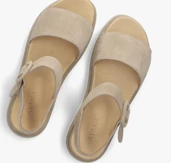 AYANA platte sandalen 11865 beige Outlet