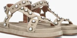 BLASZ platte sandalen saran-14 beige Clearance