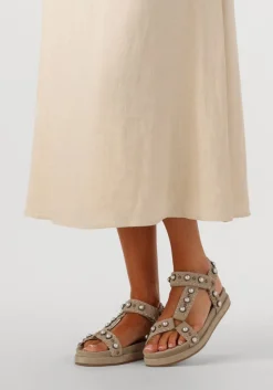 BLASZ platte sandalen saran-14 beige Clearance