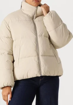 CLOSED gewatteerde jas cropped puffer jacket beige Discount