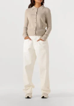 CLOSED trui cardigan with collar beige New