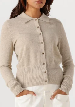 CLOSED trui cardigan with collar beige New