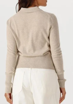 CLOSED trui cardigan with collar beige New