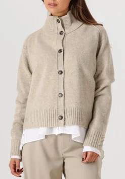 CLOSED trui rollneck cardigan beige Clearance
