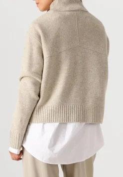 CLOSED trui rollneck cardigan beige Clearance