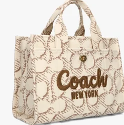 COACH handtas maxi signature canvas cargo tote beige