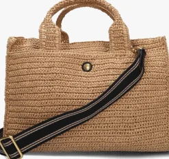 COACH handtas straw cargo tote beige Online
