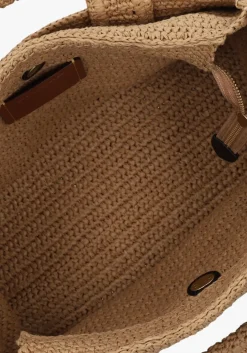 COACH handtas straw cargo tote beige Online