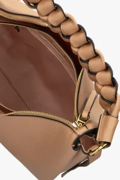 COCCINELLE schoudertas double grainy beige Discount