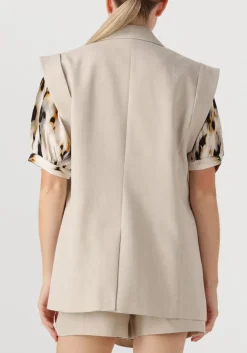 CO'COUTURE blazer lisacc linen wing vest beige Hot