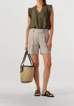 CO'COUTURE broeken vidacc crop pleat shorts beige Discount