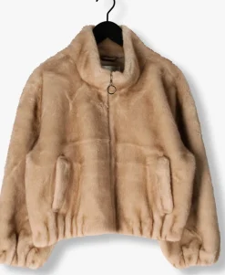 CO'COUTURE faux fur jas fera faux fur jacket beige Discount