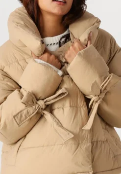 CO'COUTURE gewatteerde jas megan cropped puffer jacket beige Hot