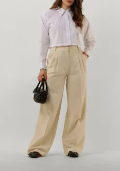 CO'COUTURE pantalon vola pleated long pant beige Sale