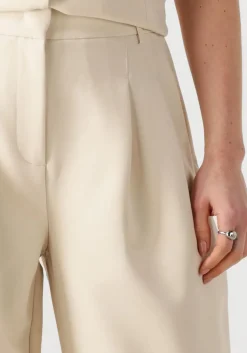 CO'COUTURE pantalon volacc barrel pleat long pant beige Clearance