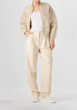 CO'COUTURE pantalon volacc barrel pleat long pant beige Clearance