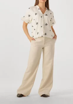 CO'COUTURE wijde broek vola long wide pant beige Sale