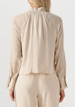 DANTE6 blouses estela silk mixed top beige Clearance