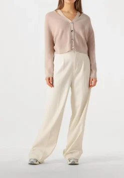 DANTE6 vest jeny rib knit cardigan beige