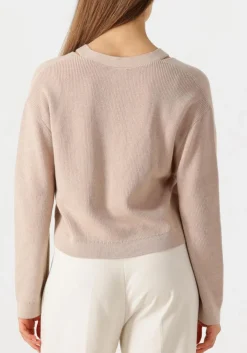 DANTE6 vest jeny rib knit cardigan beige