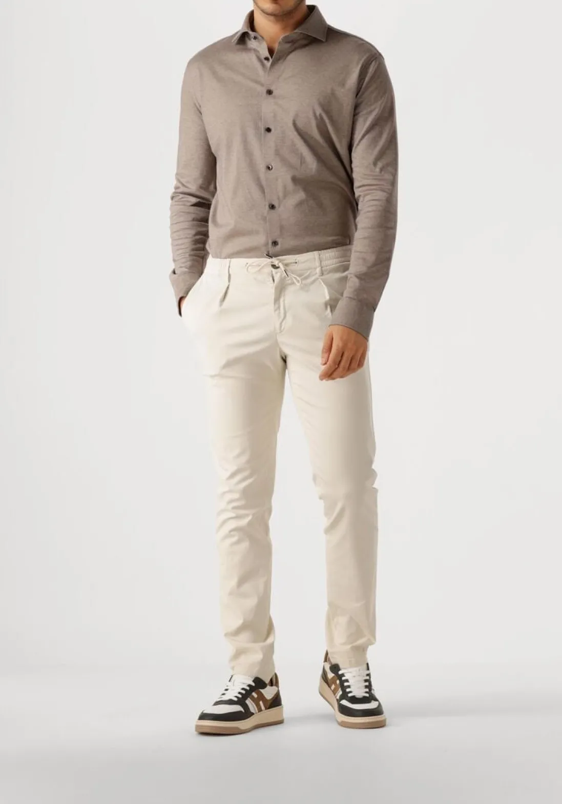 DESOTO LUXURY klassiek overhemd luxury hai 1/1 beige Hot