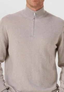FILIPPO DE LAURENTIIS trui mezza zip ml beige Outlet