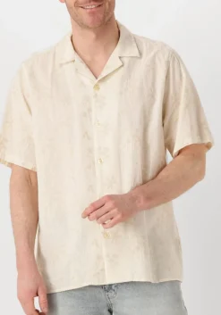 FORÉT forét casual overhemd peer flower jacquard ss shirt beige Discount