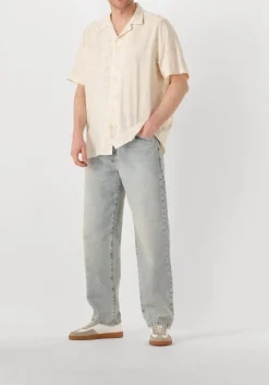 FORÉT forét casual overhemd peer flower jacquard ss shirt beige Discount