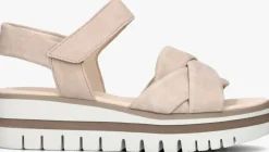GABOR platte sandalen 622.1 beige Outlet