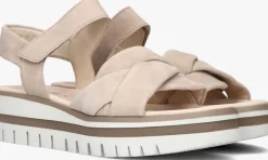 GABOR platte sandalen 622.1 beige Outlet