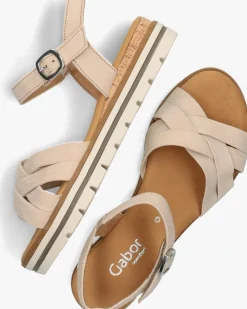 GABOR platte sandalen 083.3 beige Discount