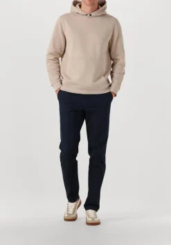 GENTI trui basic logo hoodie beige New