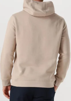 GENTI trui basic logo hoodie beige New