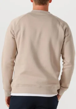 GENTI trui basic logo sweater beige Online