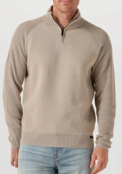 GENTI trui turtle zip beige
