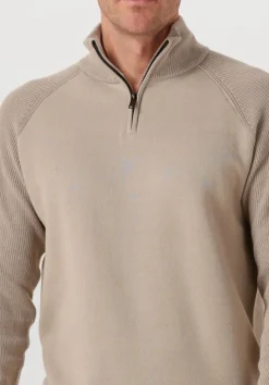 GENTI trui turtle zip beige