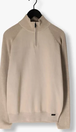 GENTI trui turtle zip beige
