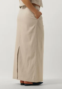 GESTUZ maxirok lizagz linen hw skirt beige Clearance