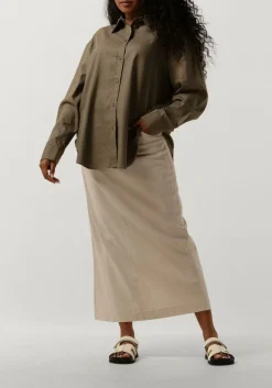 GESTUZ maxirok lizagz linen hw skirt beige Clearance