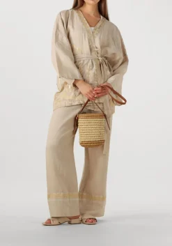 GREEK ARCHAIC KORI wijde broek 210624 beige Online